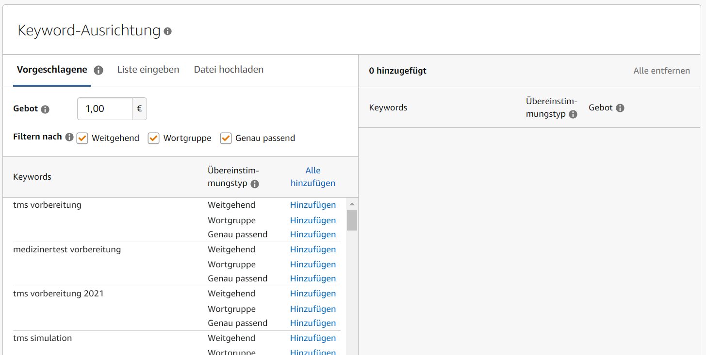 Buchwerbung auf Amazon_Werbeanzeige Video_Keywords definieren