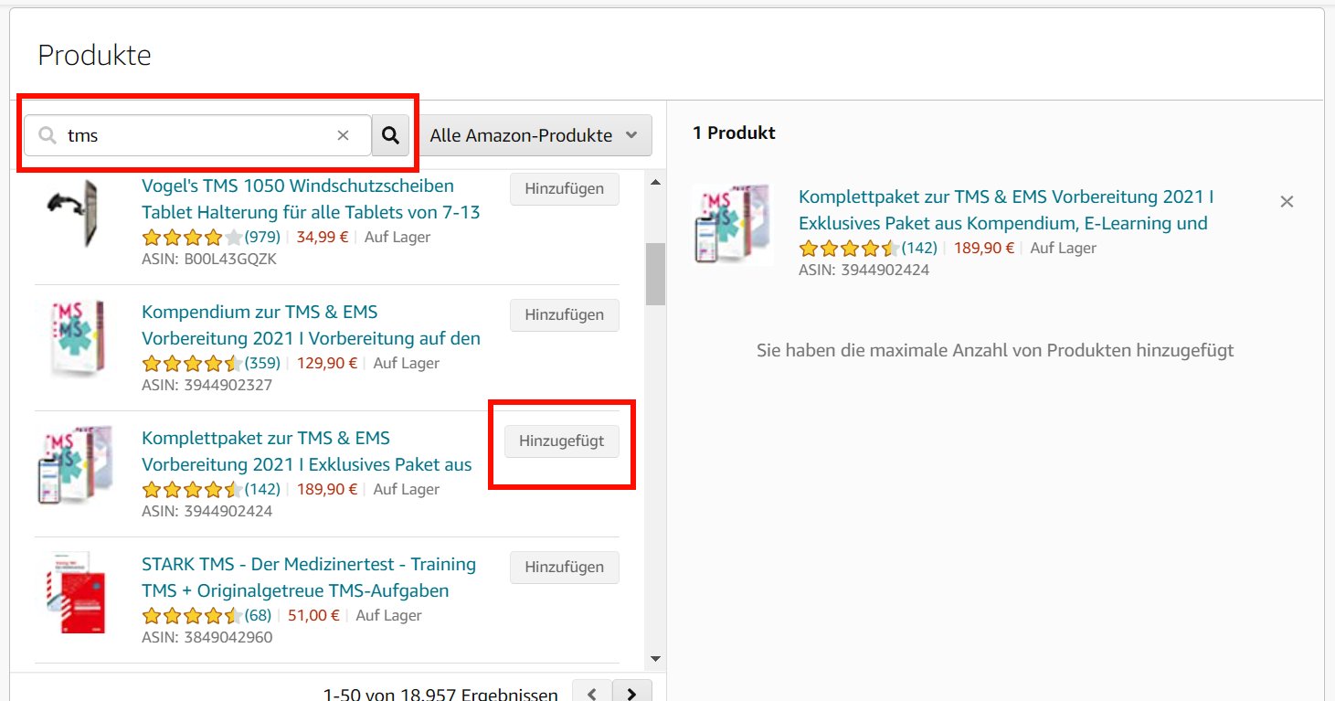 Buchwerbung auf Amazon_Werbeanzeige Video_Produktauswahl
